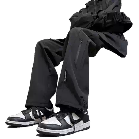 衝鋒褲男士潮牌秋冬加...